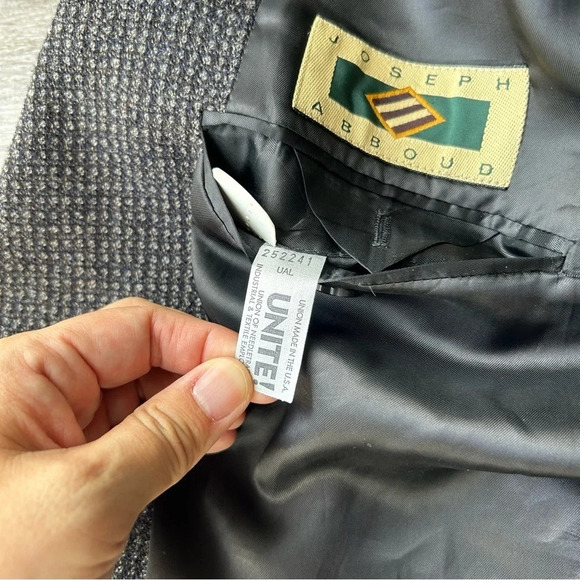 Vintage Joseph Abboud Wool Blend Twill Blazer Union Made in USA - Picture 14 of 16